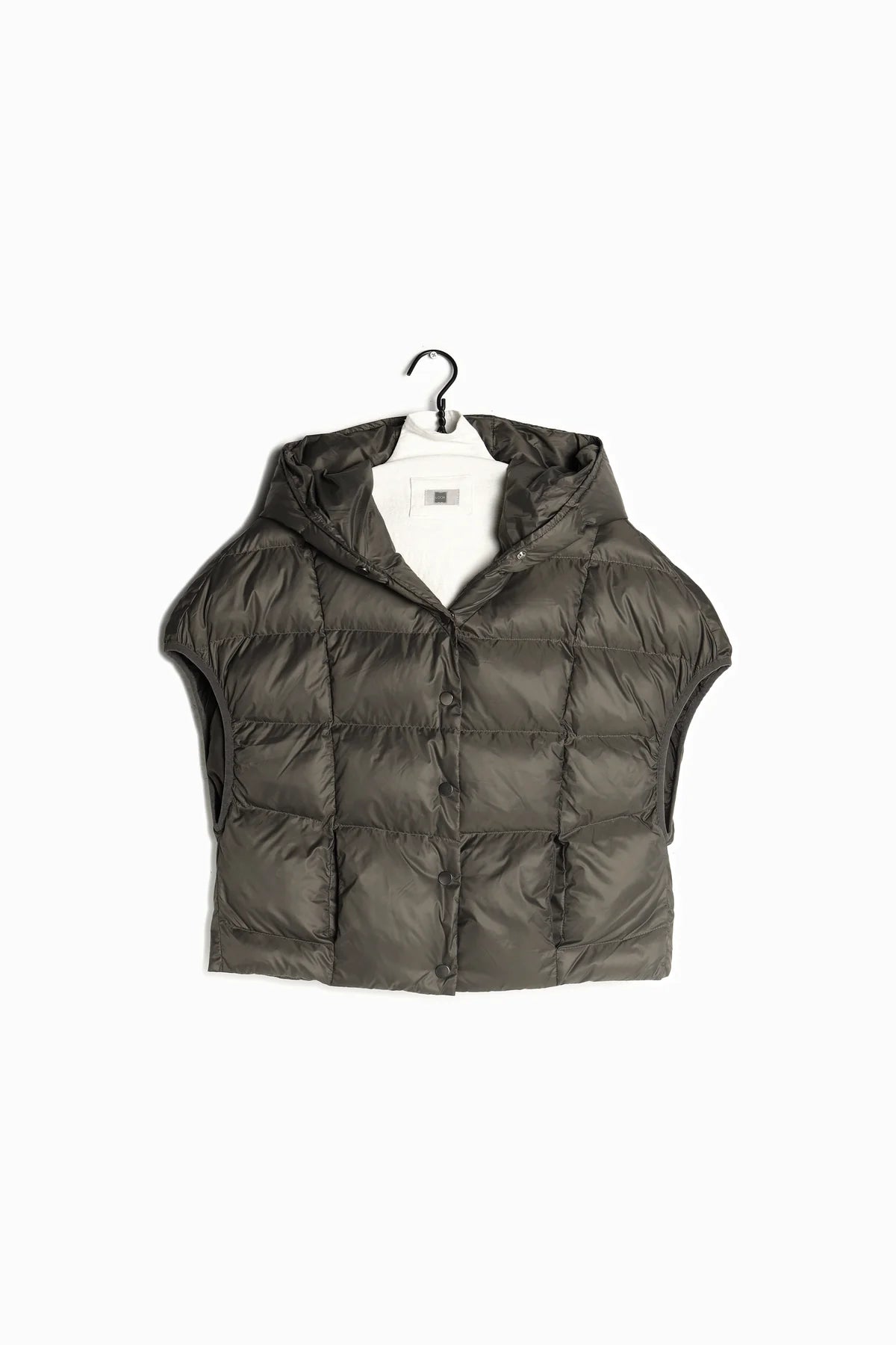 Batwing Crop Puffer Vest