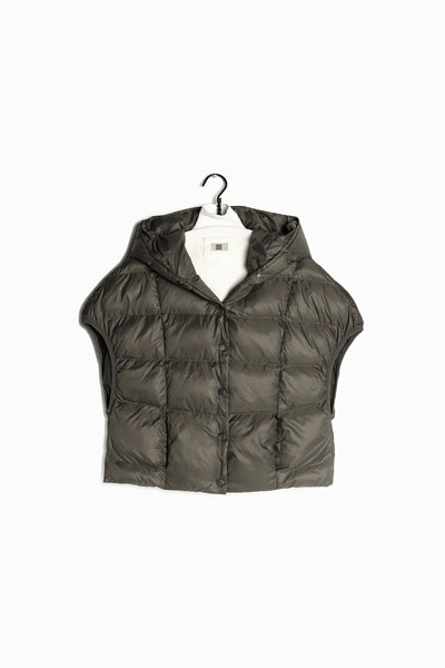 Batwing Crop Puffer Vest