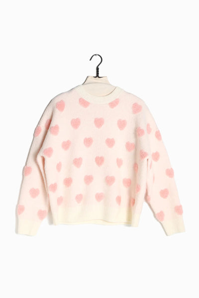 Fuzzy Heart Sweater