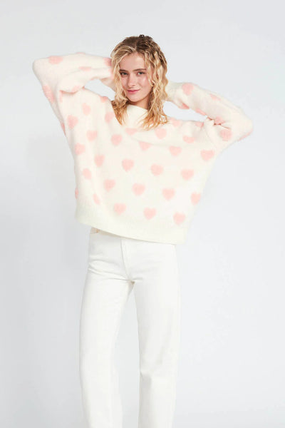 Fuzzy Heart Sweater