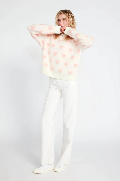 Fuzzy Heart Sweater