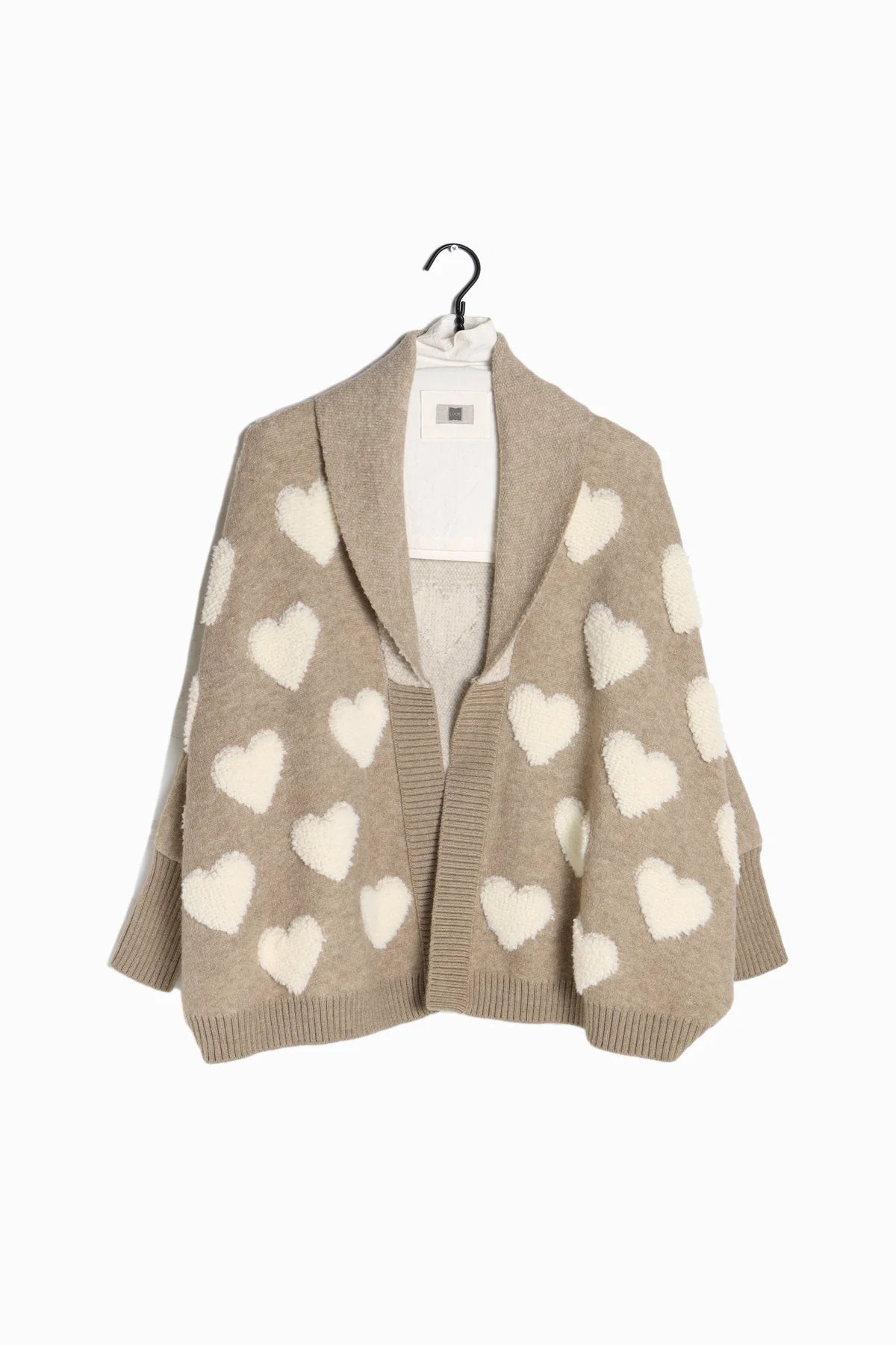 Heart Sherpa Cape Cardigan