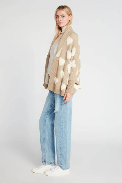Heart Sherpa Cape Cardigan