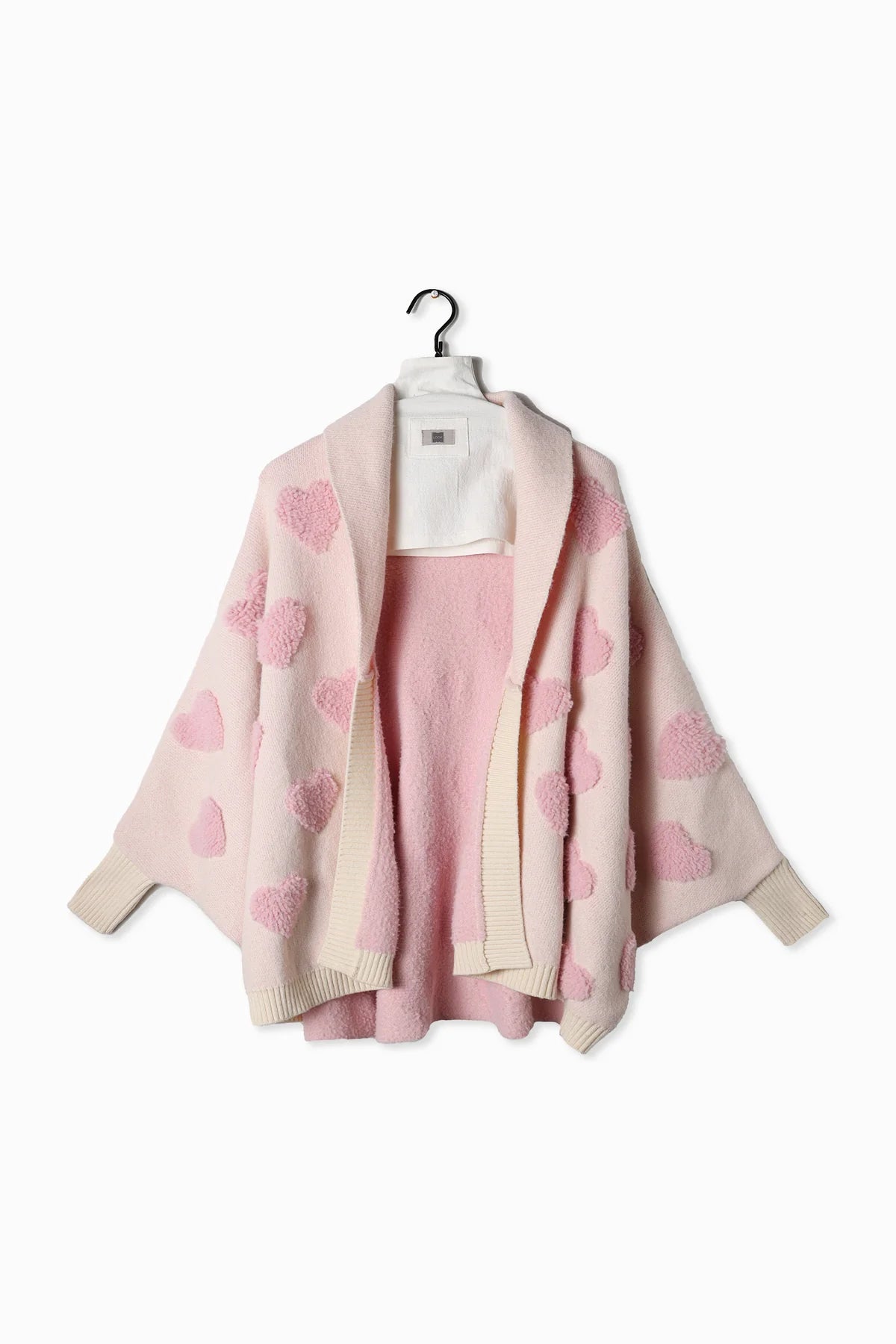 Heart Sherpa Cape Cardigan