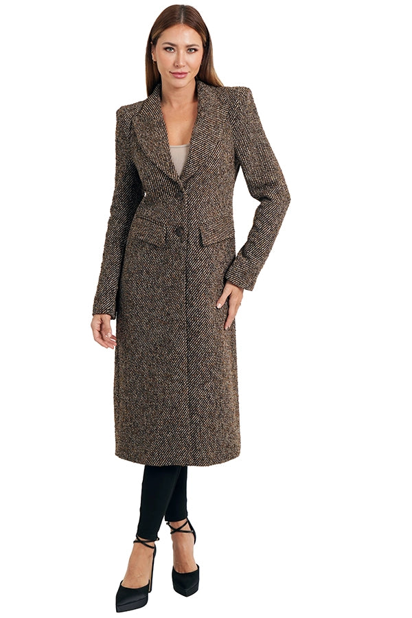 Elinor Long Tweed Coat