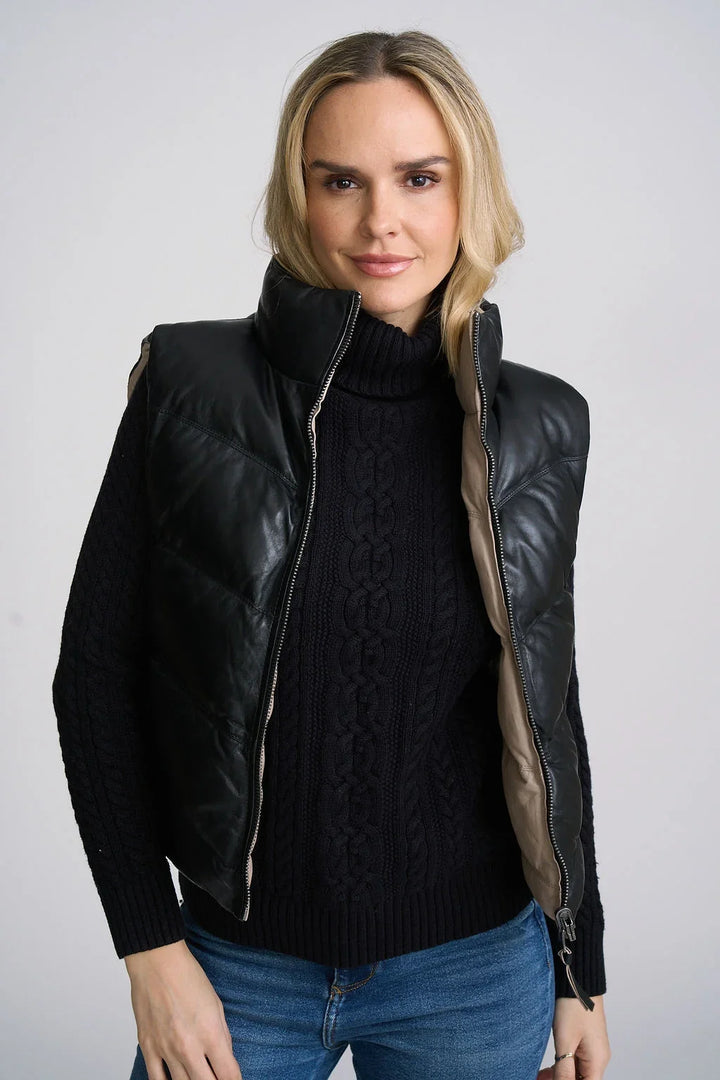 Ellen Reversible Leather Vest