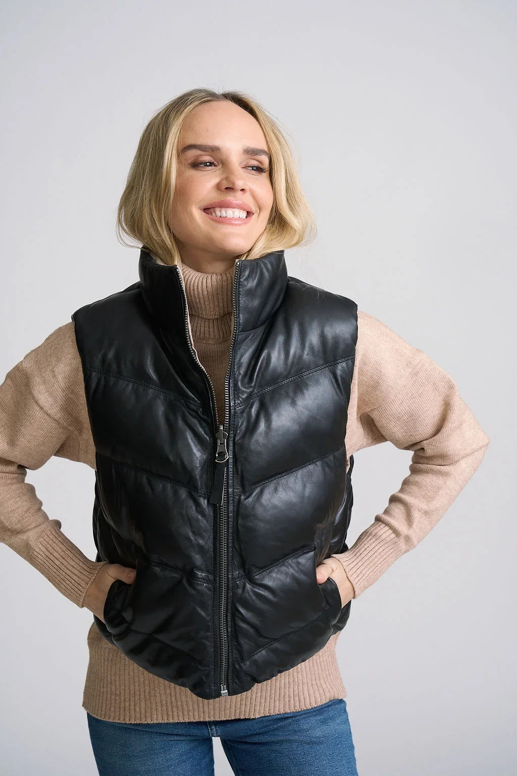 Ellen Reversible Leather Vest