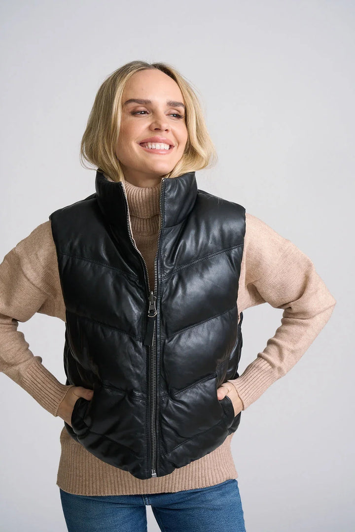 Ellen Reversible Leather Vest