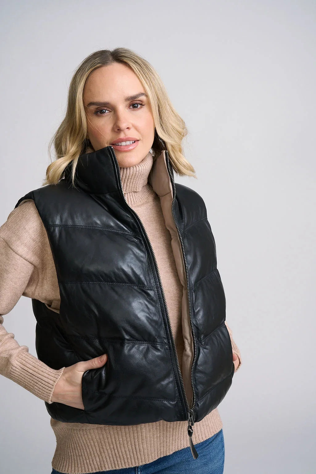 Ellen Reversible Leather Vest