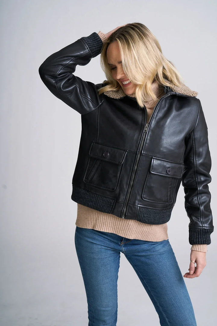 Leather Bomber