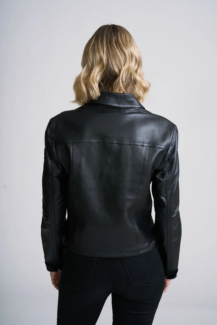 Leather Shirt Jacket