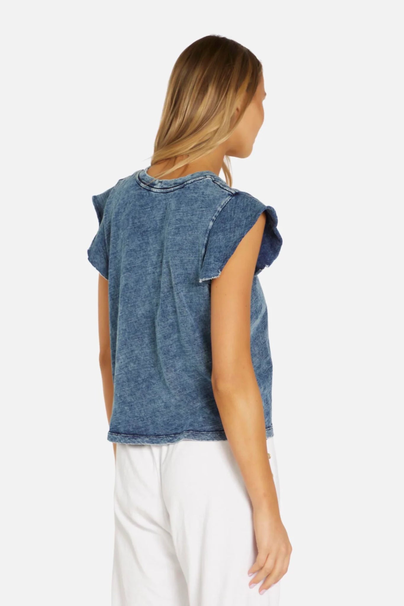 Bronte Short Sleeve Acid Denim Tee