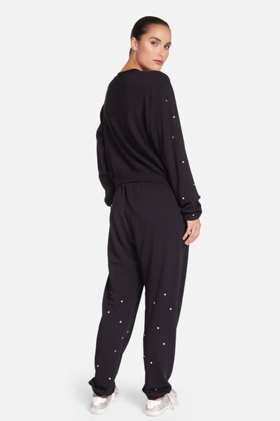 Exon Crop Sweatshirt with Crystals
