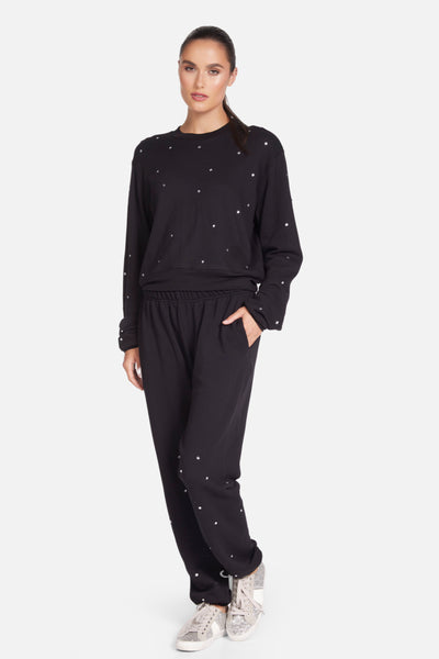 Exon Crop Sweatshirt with Crystals