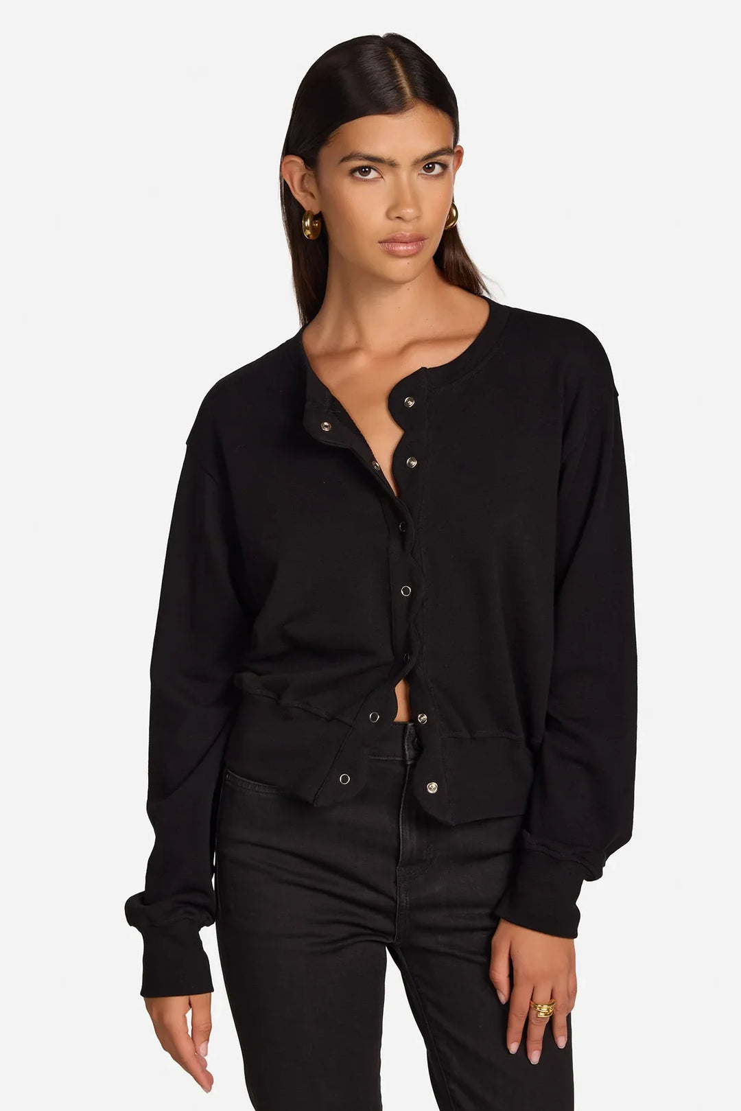 Dupree Scallop Sweatshirt Cardigan