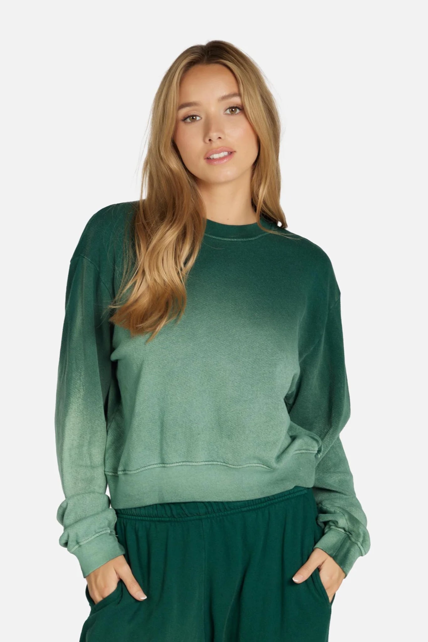 Exon Crop Ombre Sweatshirt