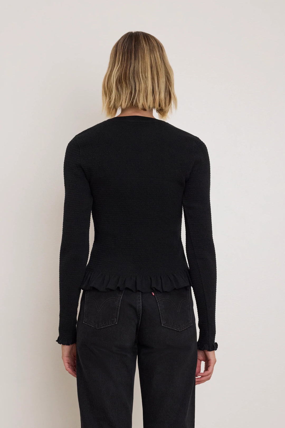 Candace Smocked Peplum Top