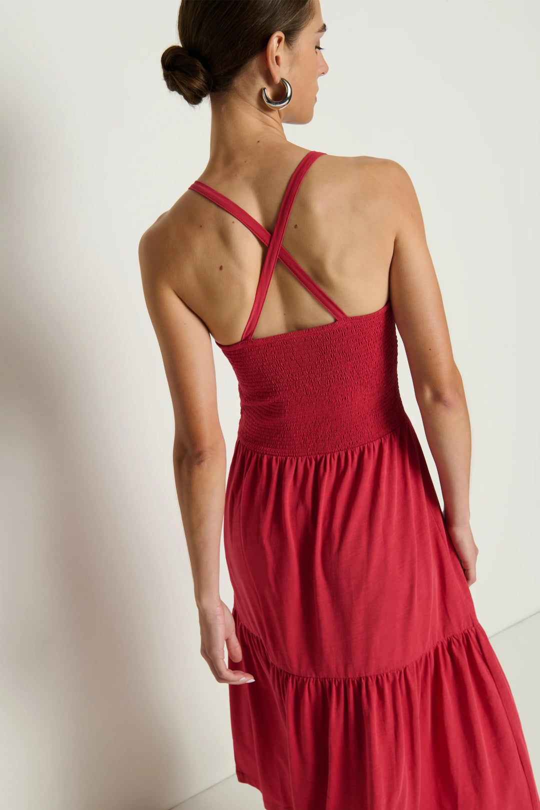 Penelope Smocked Cross Back Dress