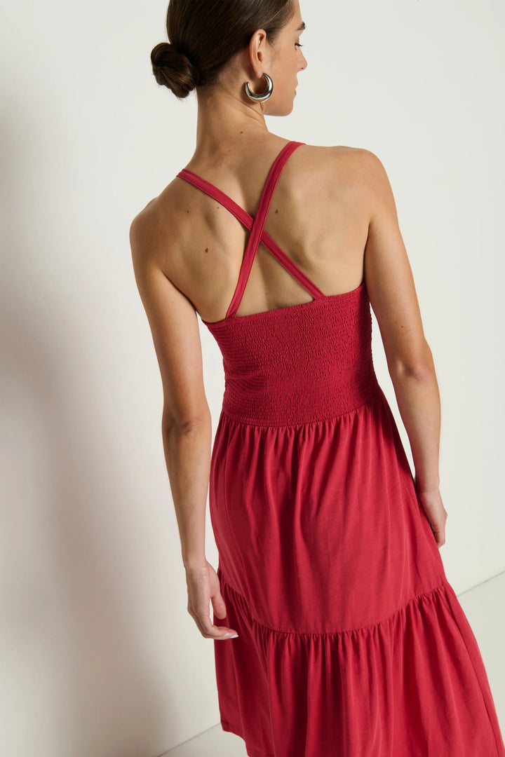 Penelope Smocked Cross Back Dress