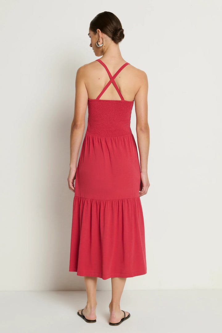 Penelope Smocked Cross Back Dress