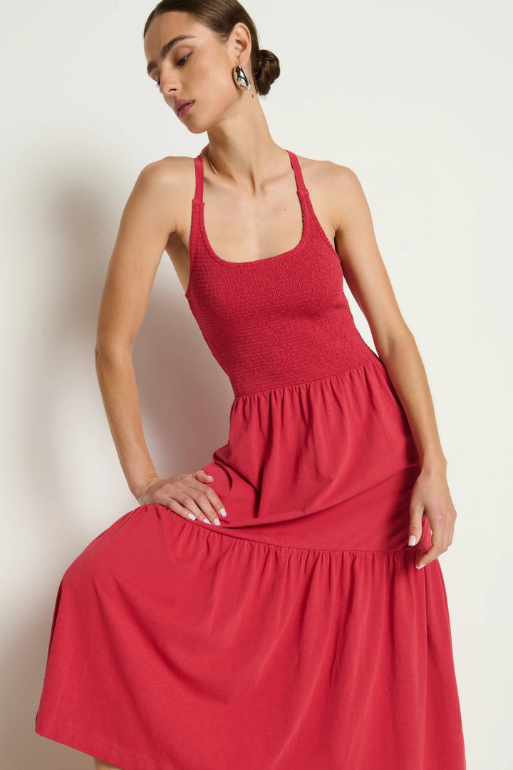 Penelope Smocked Cross Back Dress