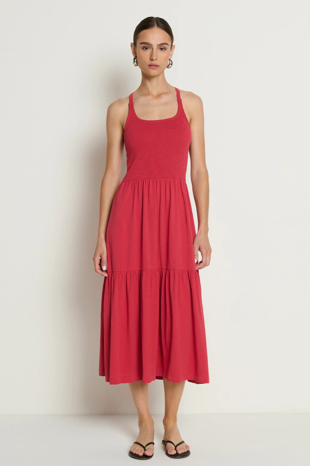 Penelope Smocked Cross Back Dress