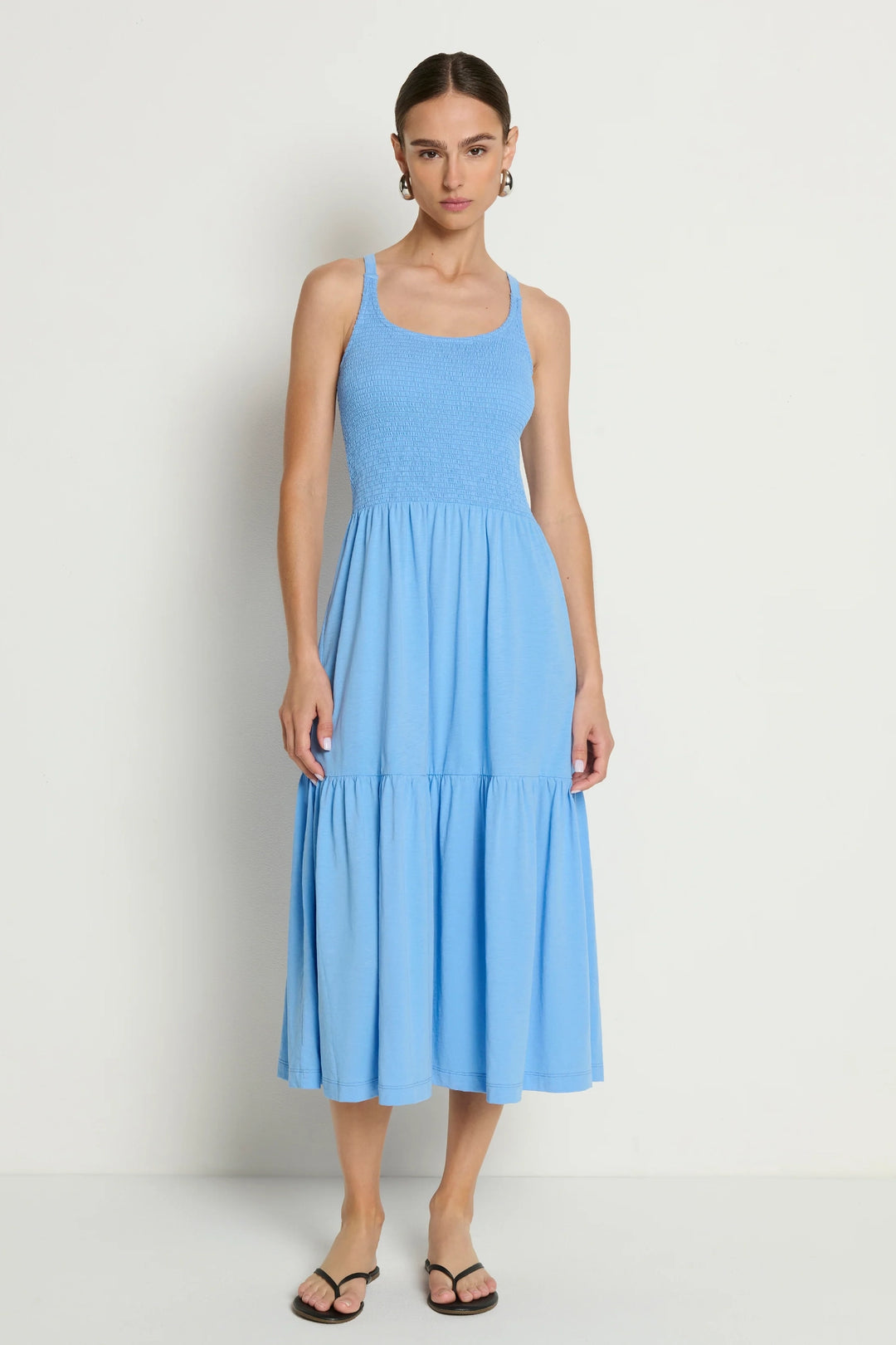 Penelope Smocked Cross Back Dress