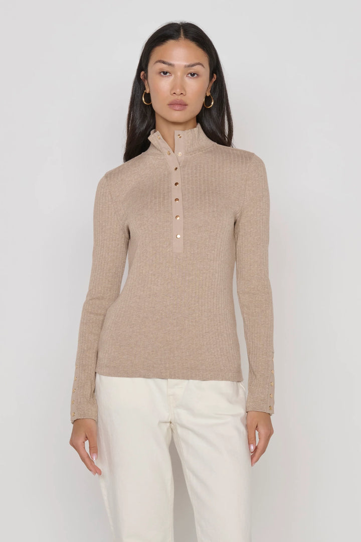 Sheila Gold Button Henley