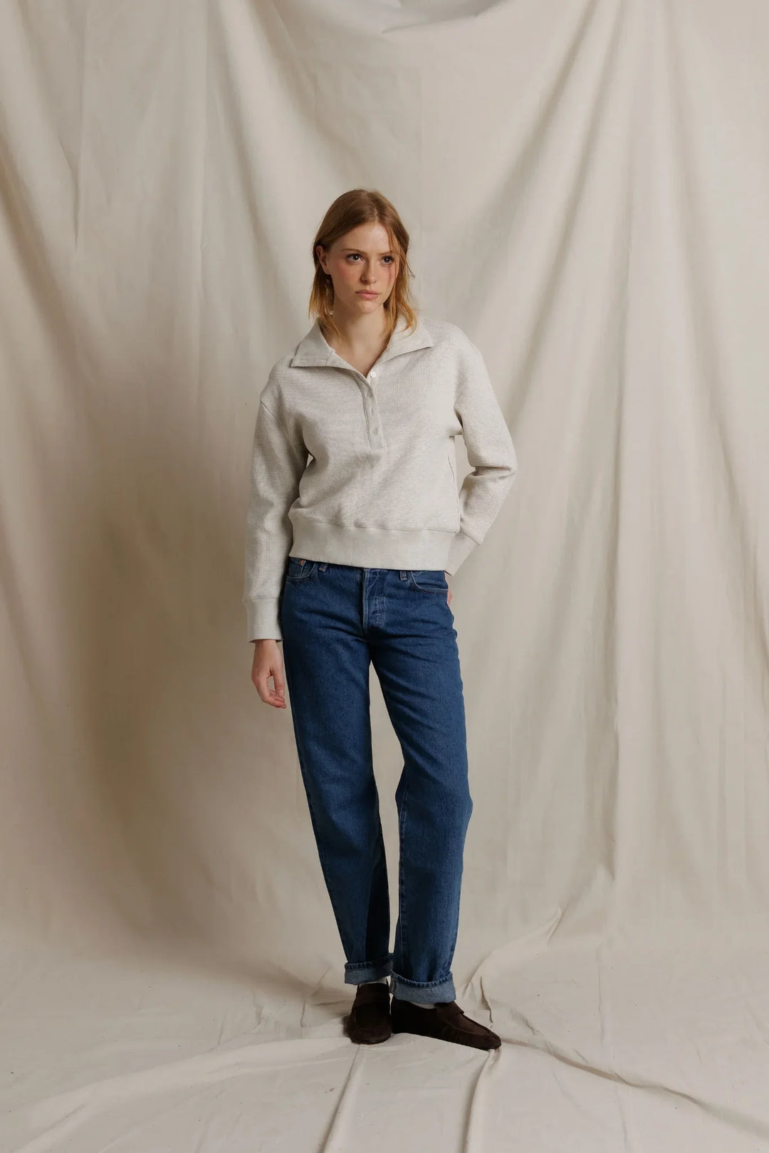 Zia Waffle Placket Top