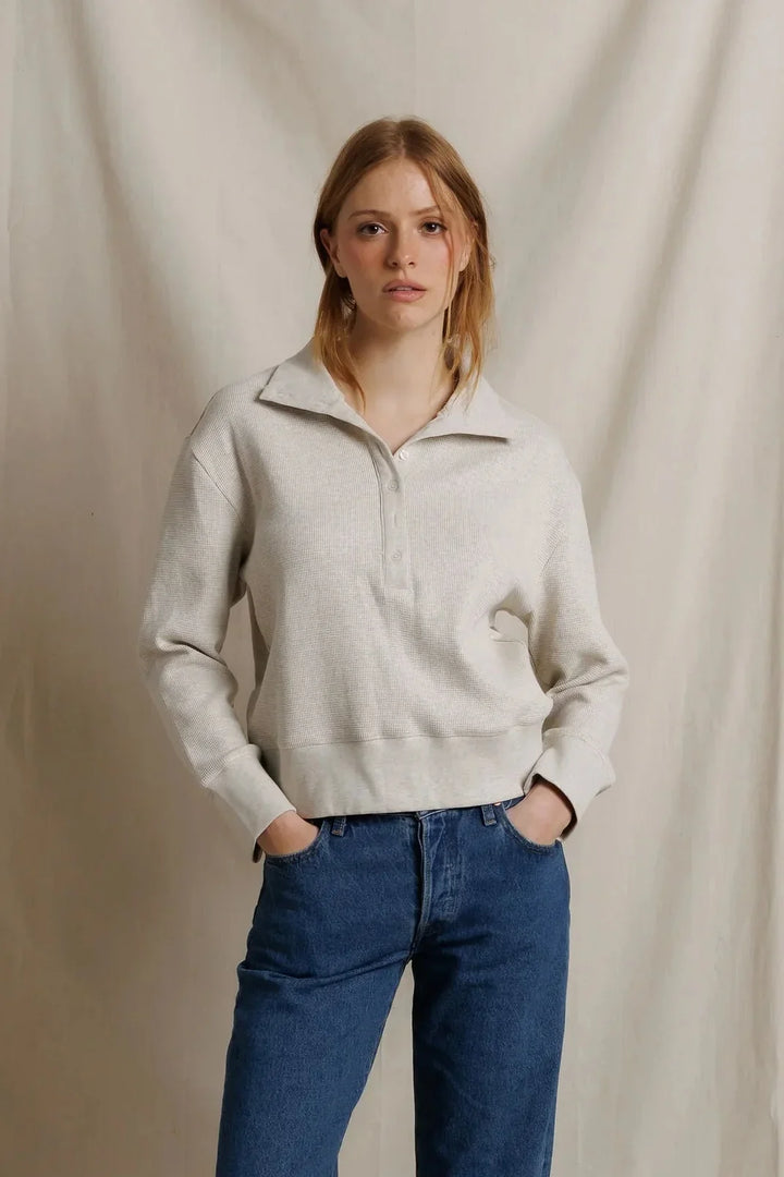 Zia Waffle Placket Top