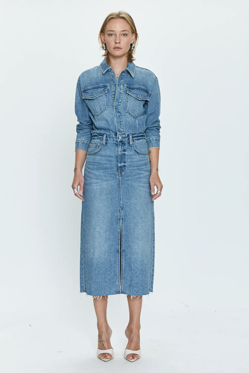 amira midi dress Amira Shirt Dress Solid Fawn / S