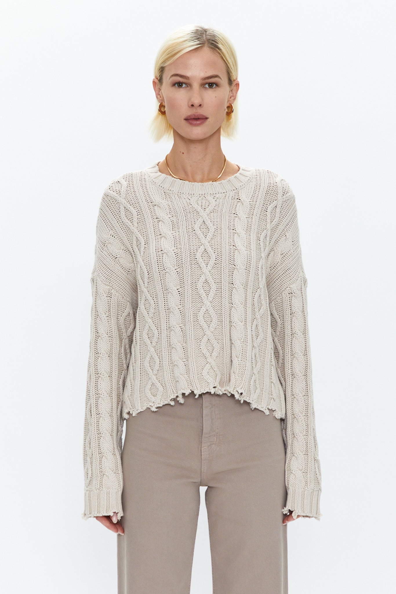 Eva Cable Crew Sweater