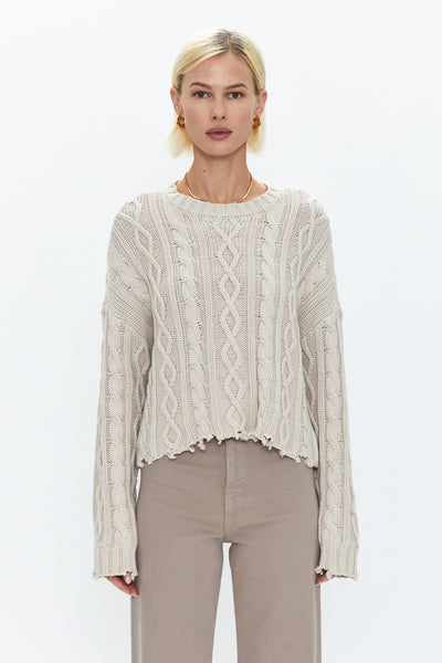 Eva Cable Crew Sweater