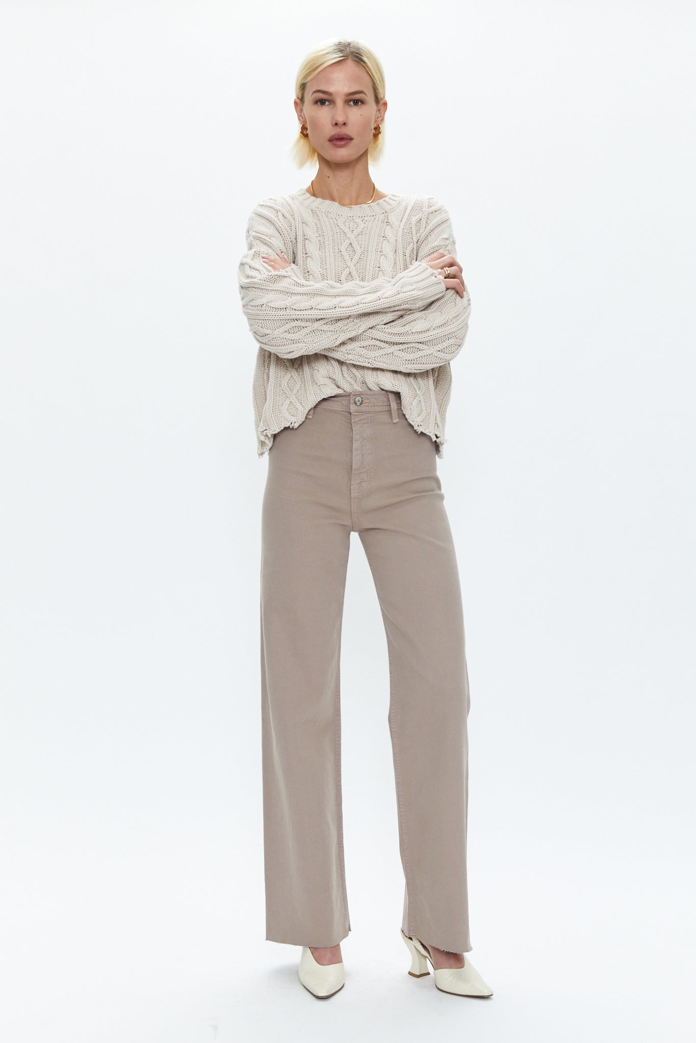 Eva Cable Crew Sweater