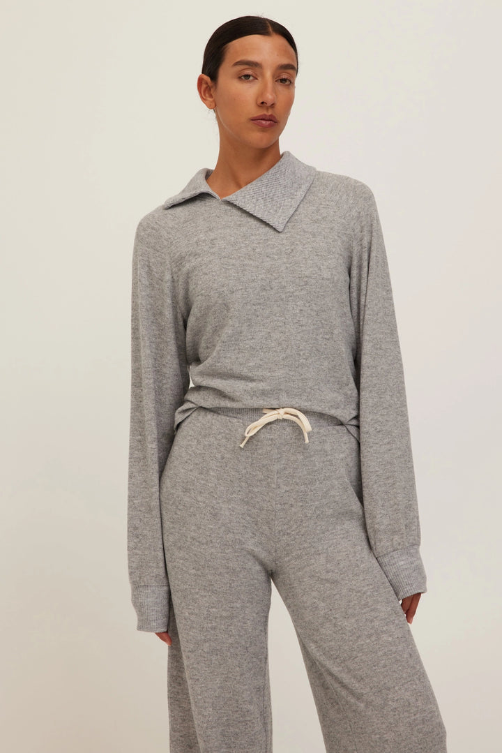 Asymmetric Collar Sweatshirt