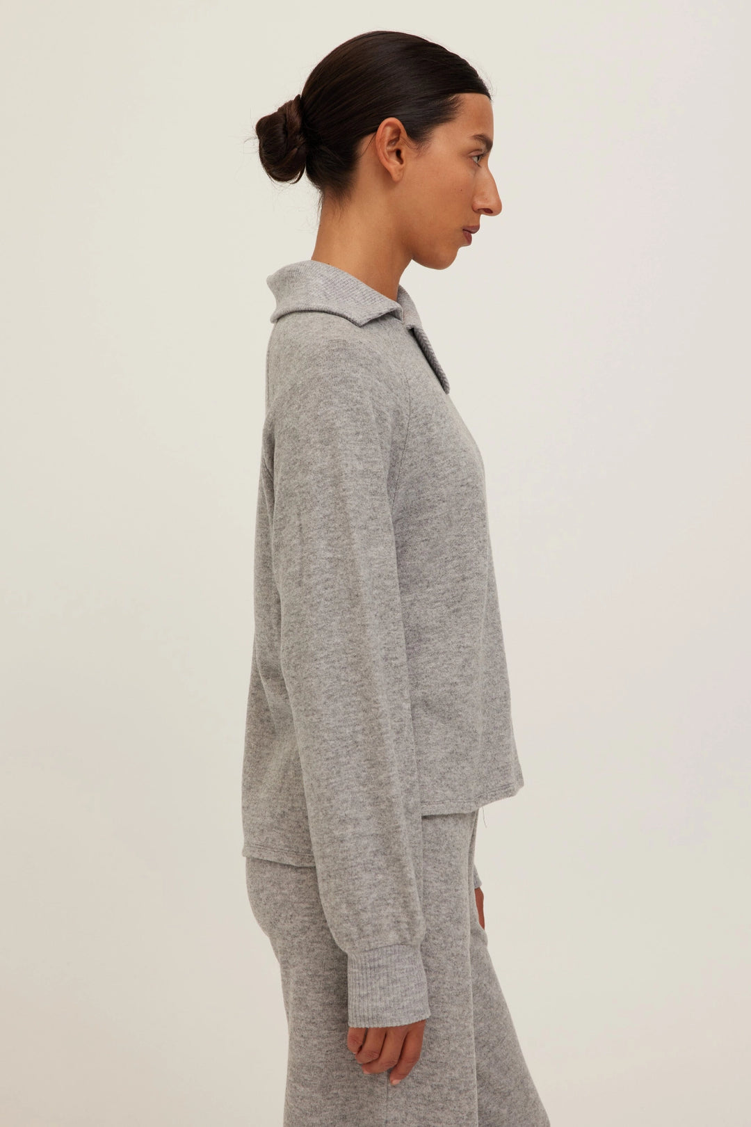 Asymmetric Collar Sweatshirt