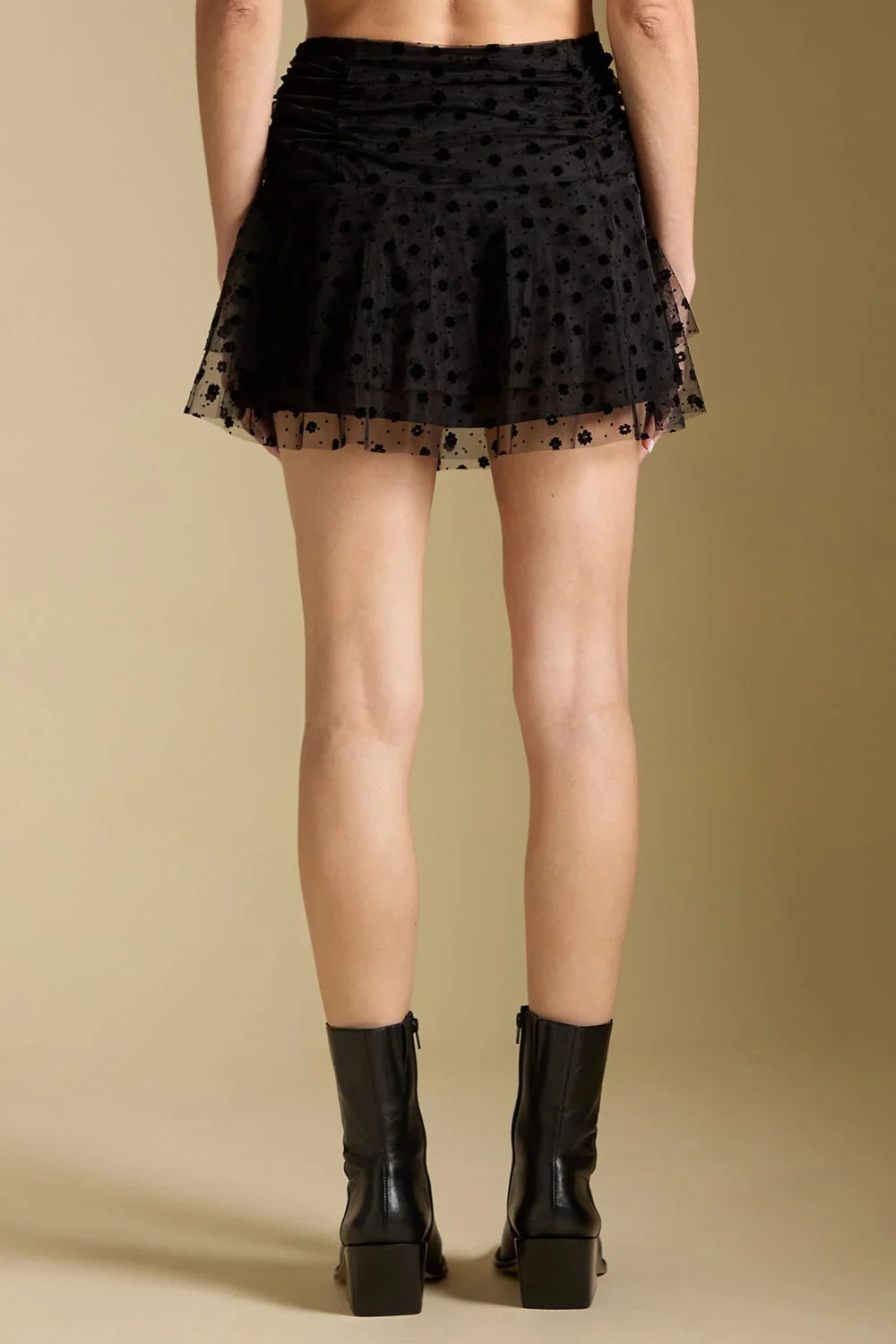 Mini Polka Dot Mesh Skirt