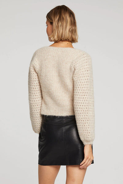 Elsie Crochet Sleeve Sweater