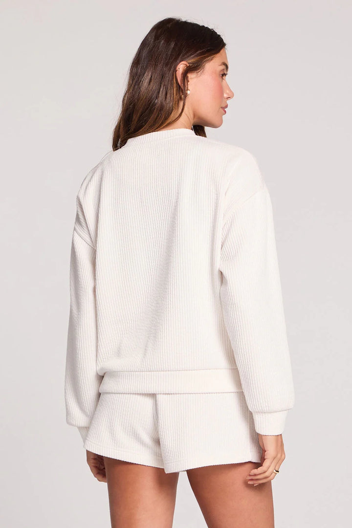 Long Sleeve Waffle Pullover