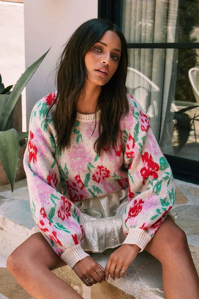 Noble Floral Sweater