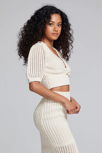 2pc Knit Crop Sweater / Midi Skirt Set