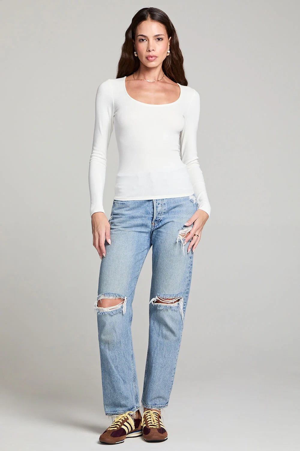 Scoop Long Sleeve Top