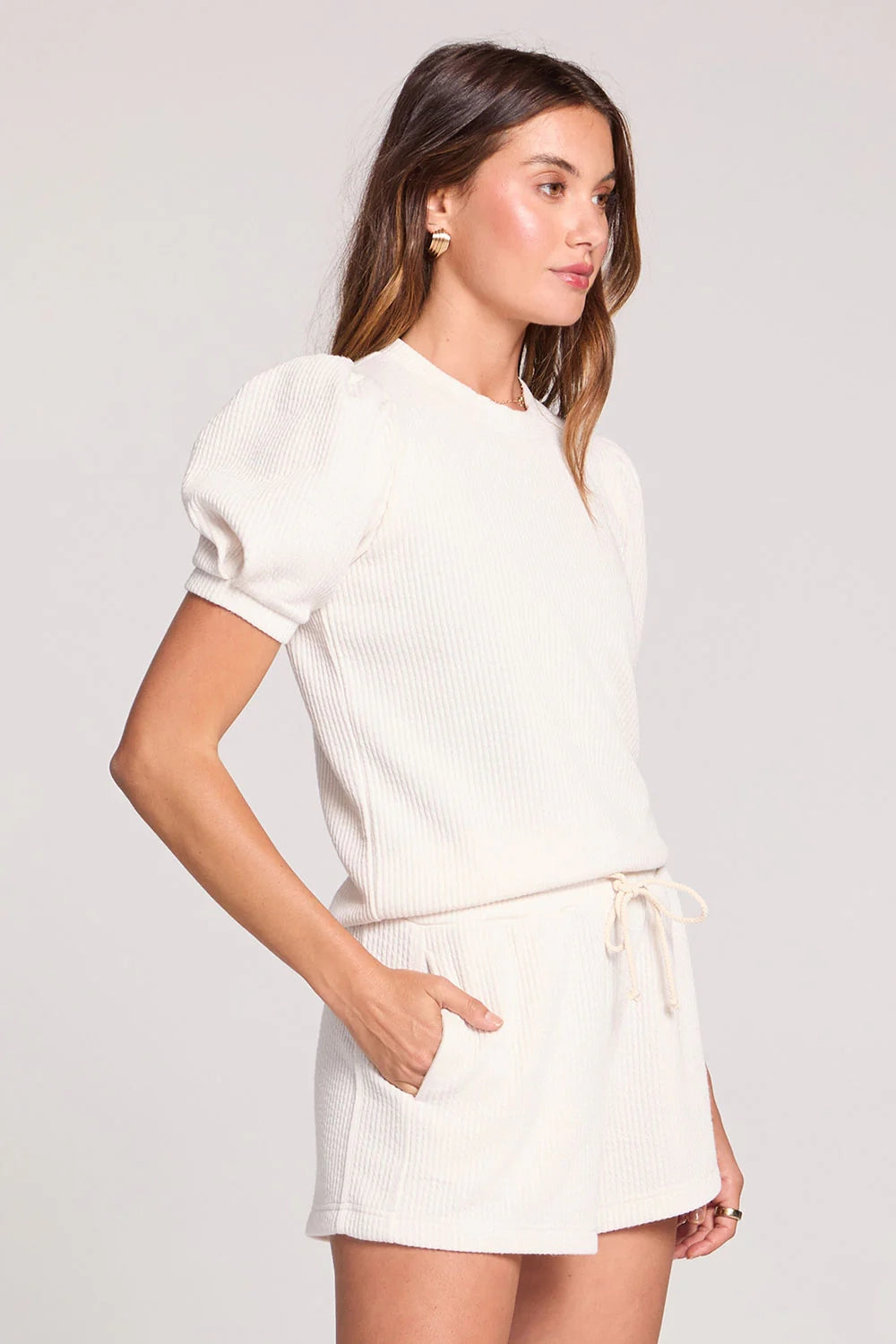 Short Sleeve Waffle Top