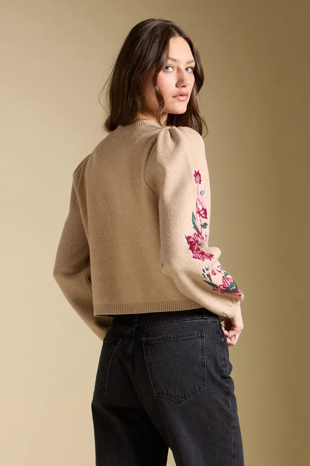 Slaide Floral Tie Sweater