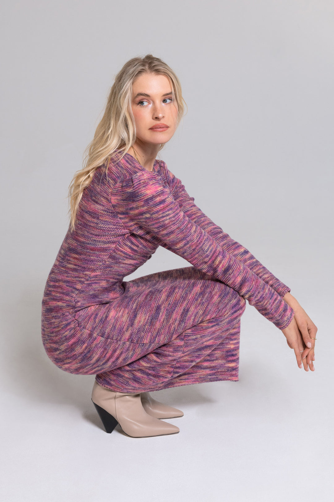 space dye knit dress Knit Space Dye Sweater Dress