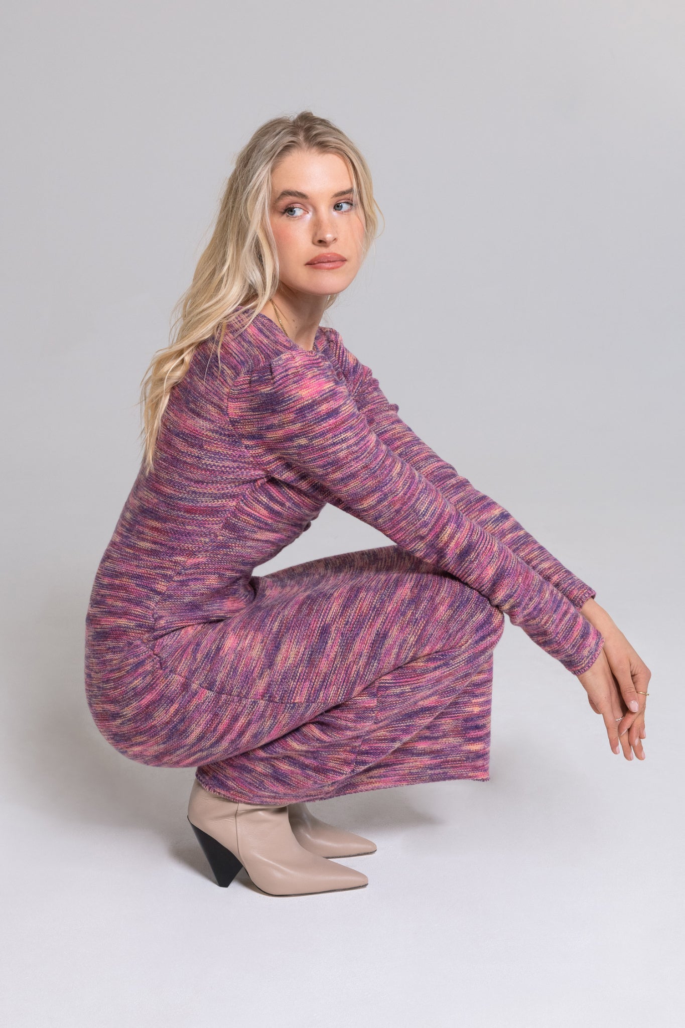 Knit Space Dye Sweater Dress