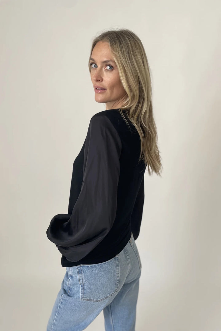 Janie Satin Sleeve Top