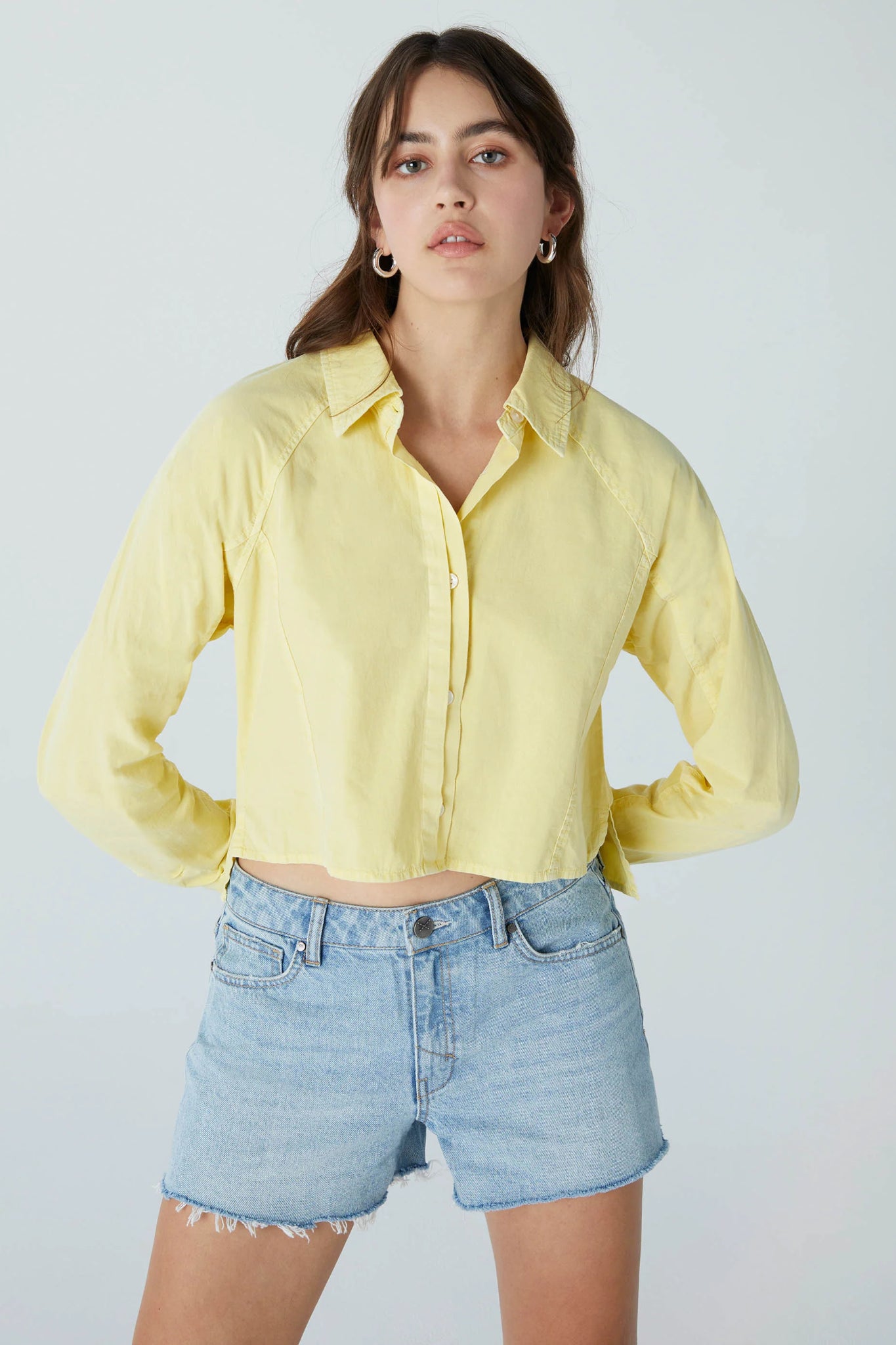 Colette Crop Button Down