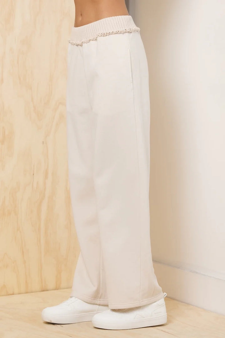 Fleece Pant Rib Waist Band