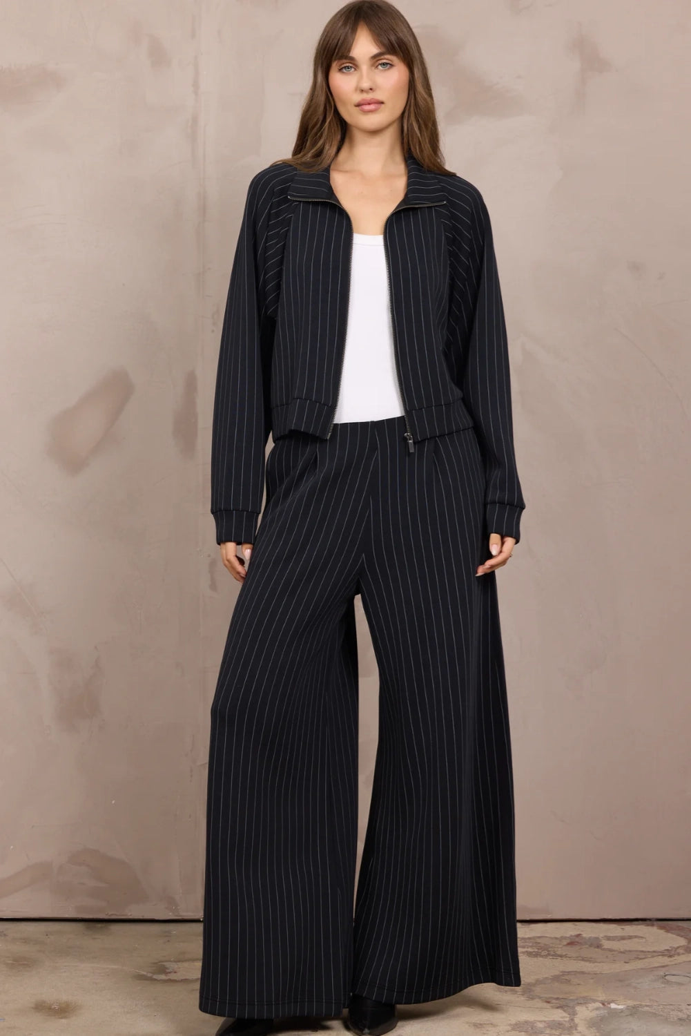 Stripe Zip Up